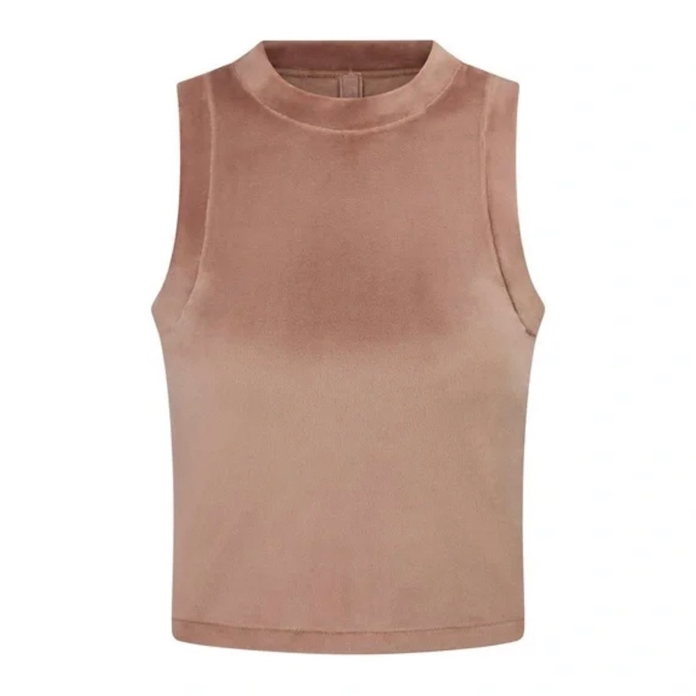 SKIMS Velour Crew Neck Tank Top Sienna NWT